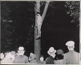 The lynching of John (Jack) Holmes.